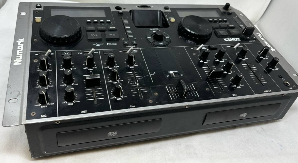 Numark iCDMIX2 Dual 2 Channel System CD iPod DJ Controller with Integrated Mixer