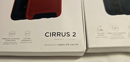 Lot of 2 Nimbus9 Cirrus Case for Samsung Galaxy S10 Lite Black Red Slim Cover