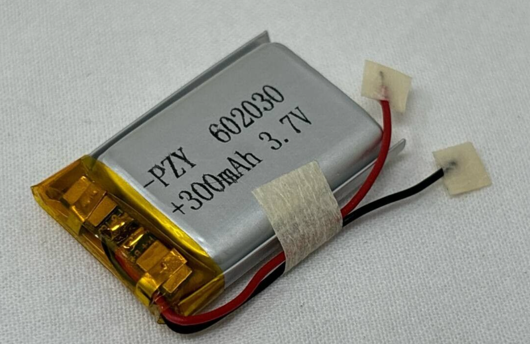 PZY 602030 Polymer Battery 300mAh 3.7 V Rechargeable Li-ion for Low Drain Device