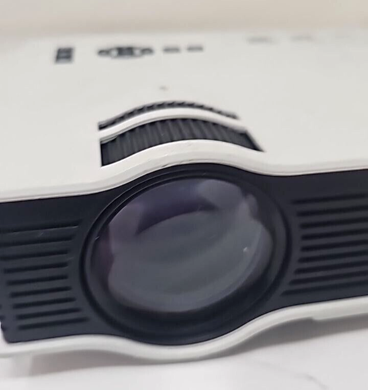 ABDTech Mini Led Multimedia Home Theater Movie Projector 1080P White