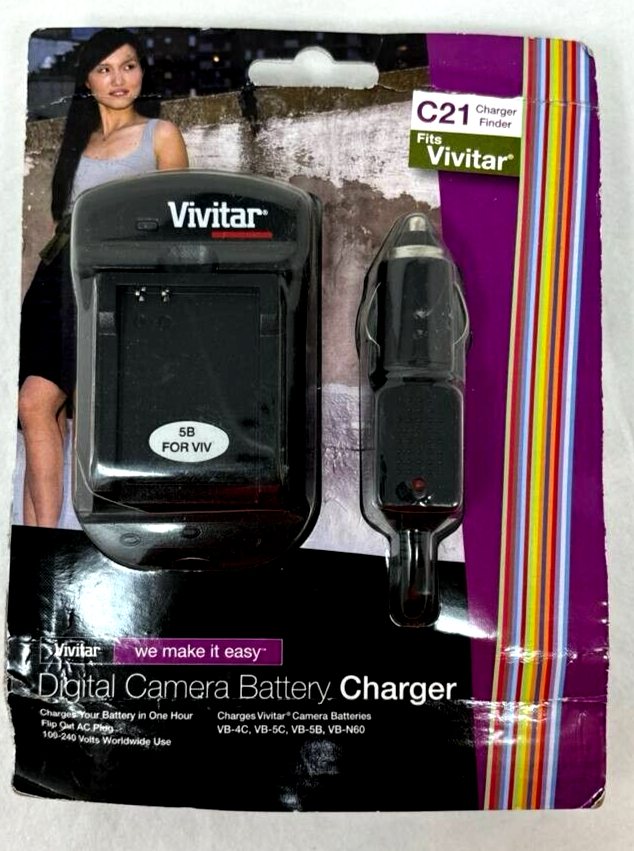 Vivitar Digital Camera Lithium-ion Battery Car Charger For Sony NPBG1 NPFG1