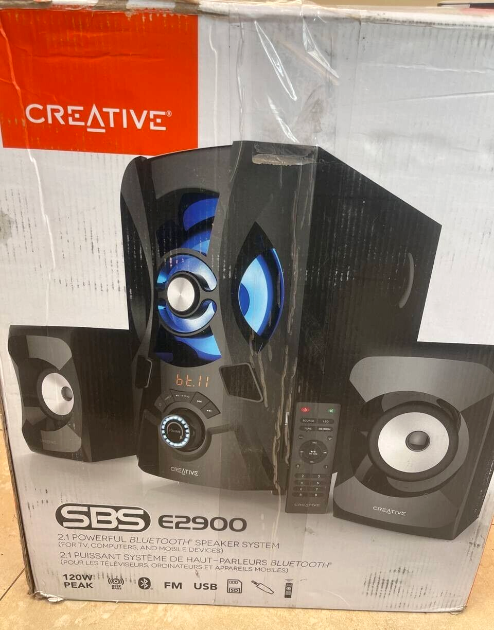 Creative SBS E2900 Powerful Bluetooth 2.1 Speaker System Wired Audio Combo 120W