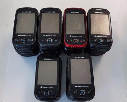 27 Lot Samsung Seek SPH-M350 CDMA Android Boost Mobile Smartphone Used Black Red