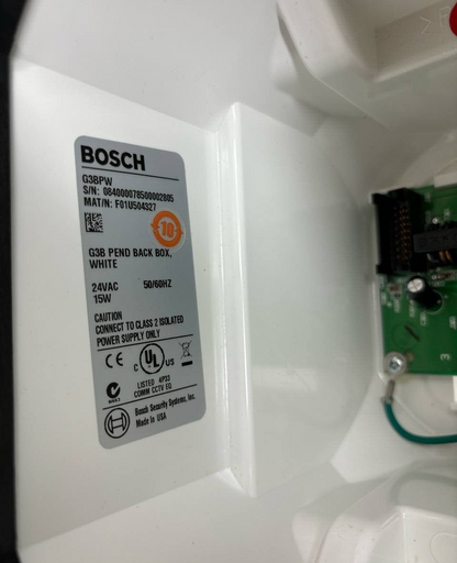 Bosch G3BPW Security System Basic Dome Pendant Back Box White Original