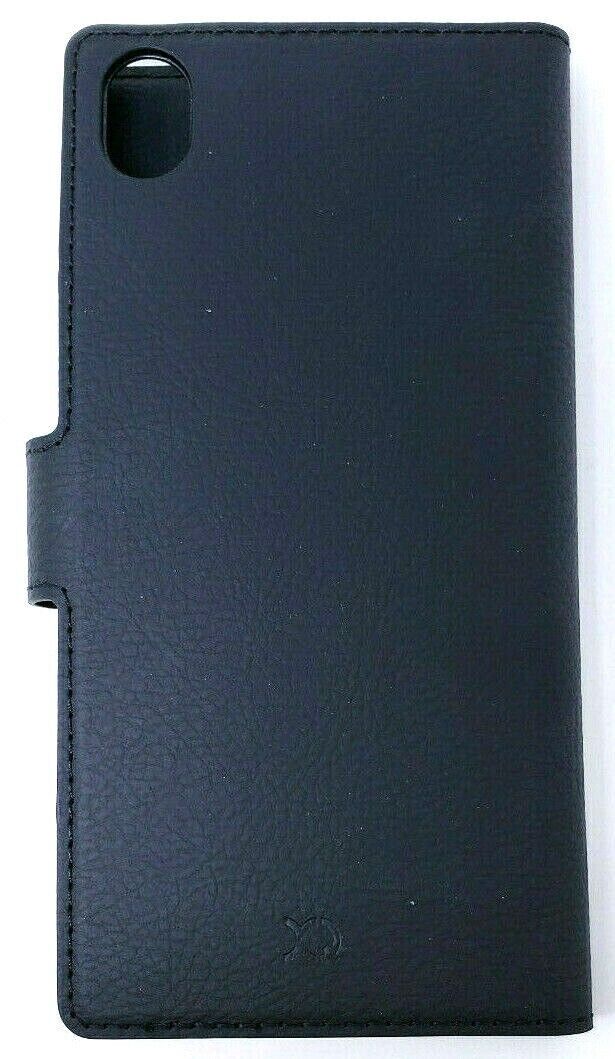 Xqisit Black Slim Wallet Case For Sony Xperia X Protective Book Folio Cover