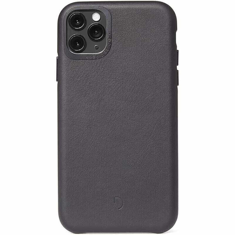 Decoded Back Cover Grain Aniline Leather Protective Case Black for iPhone 11 Pro