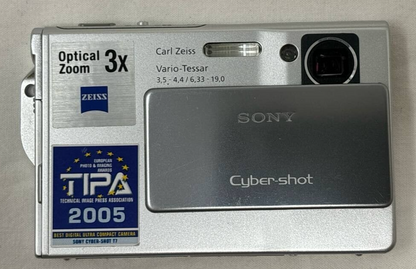 Sony Cybershot DSC-T7 Digital Camera 5.1MP 3x Optical Zoom 2.5" LCD Display