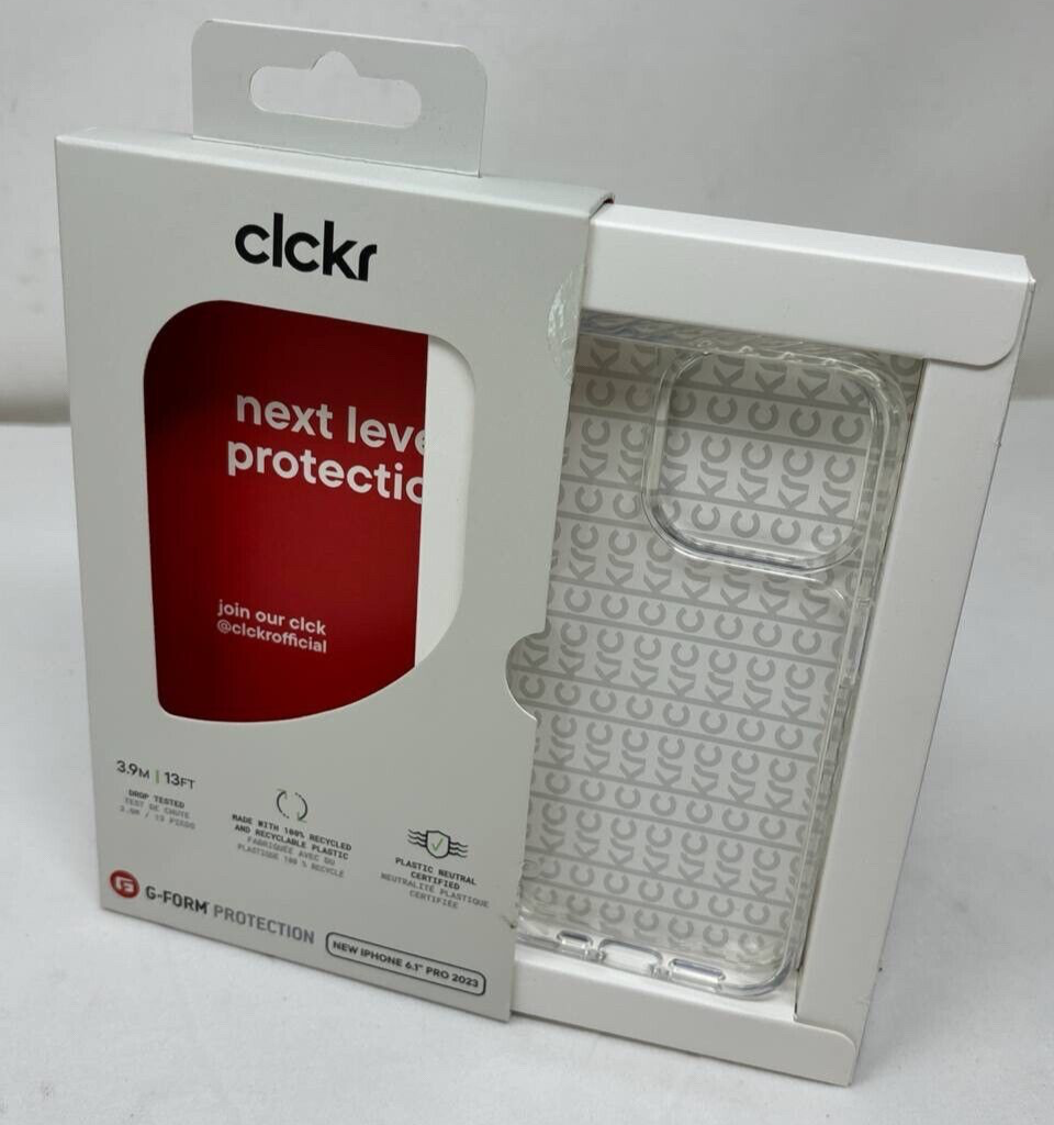 CLCKR Diamond Case G-Form for iPhone 15 Pro 6.1" Drop Shockproof Clear Cover