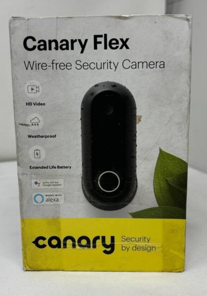 Canary Flex HD WiFi Security Camera - Indoor/Outdoor, Weatherproof 10x Zoom 1080