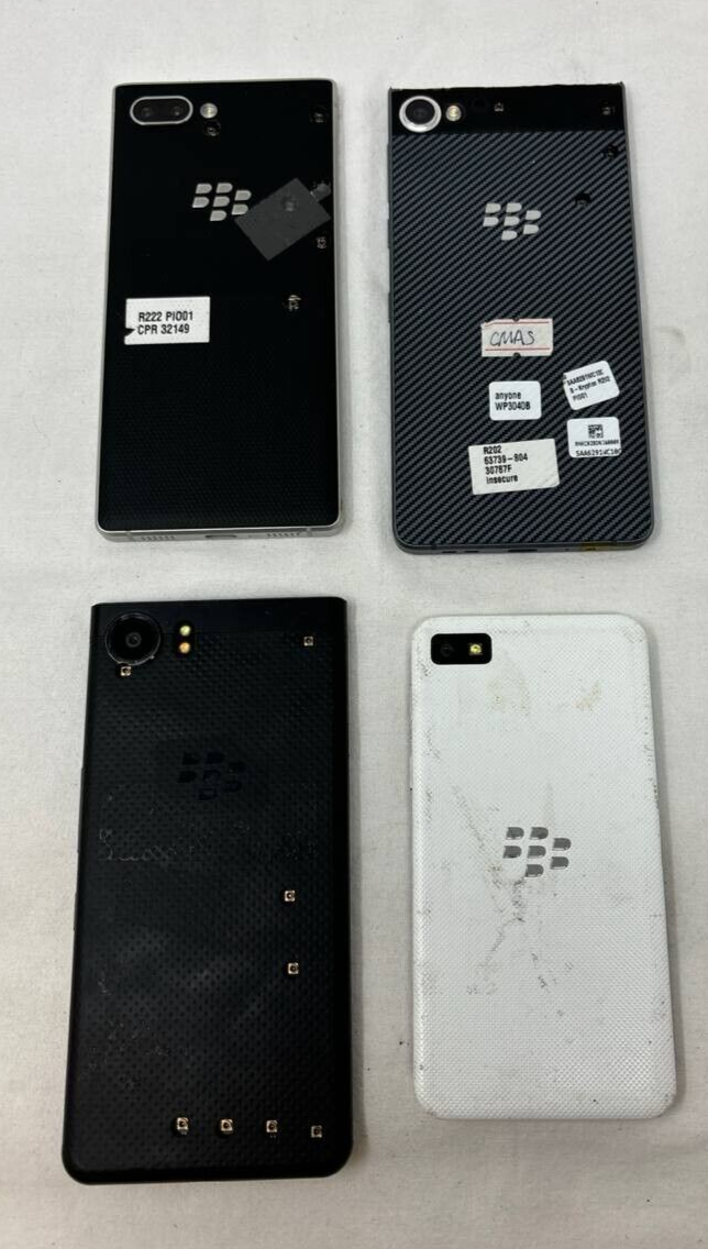 4 Lot BlackBerry Motion Keyone Z10 Key2  As IS Untested Wholesale Mobile READ