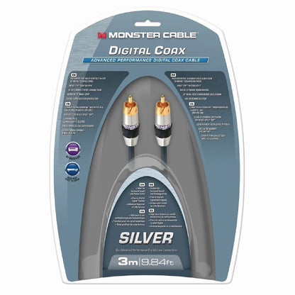 Monster Digital Coax Cable Advanced Performance 9.84ft Audio Fidelity Silver