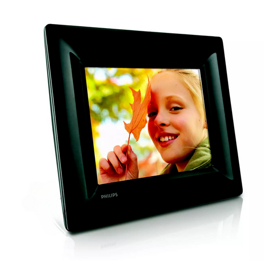 Philips Digital Photo Frame LCD Display 8 inch 4:3 Aspect Ratio HD USB Black