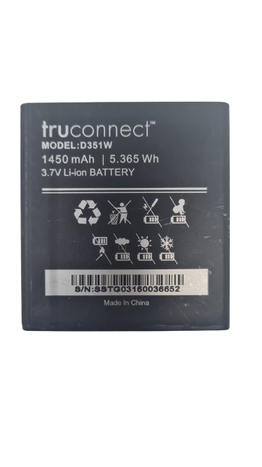 Battery Compatible With TruConnect Phone D351W Replacemet Part 1450mAh Original