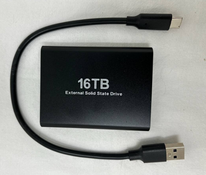 Portable SSD Mobile Storage External Hard Drive Enclosure 16TB USB 3.1 Type C