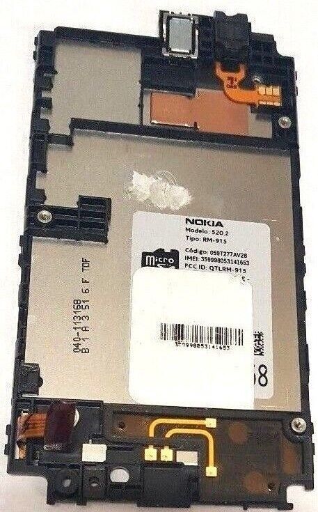 Screen LCD Display Assembly Panel for Nokia Lumia 520 2 Rm-915 Used Original