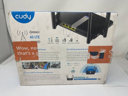 Cudy Smart Wireless WiFi Router LT500 Dual Band 4G LTE Internet AC1200 READ