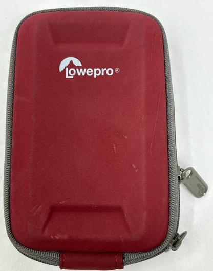 Lowepro Volta 25 Compact Digital Camera Pouch Red Carrying Case Zip Cover Bag