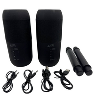 iLive Waterproof Outdoor Bluetooth Speakers Pair with Solar Charge Stakes 20W