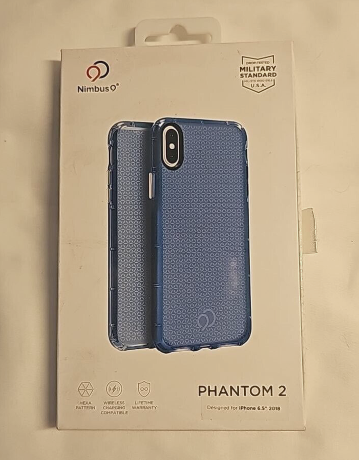 Nimbus9 Phantom 2 Case for Apple iPhone XS Max Pacific Blue Transparent Cover