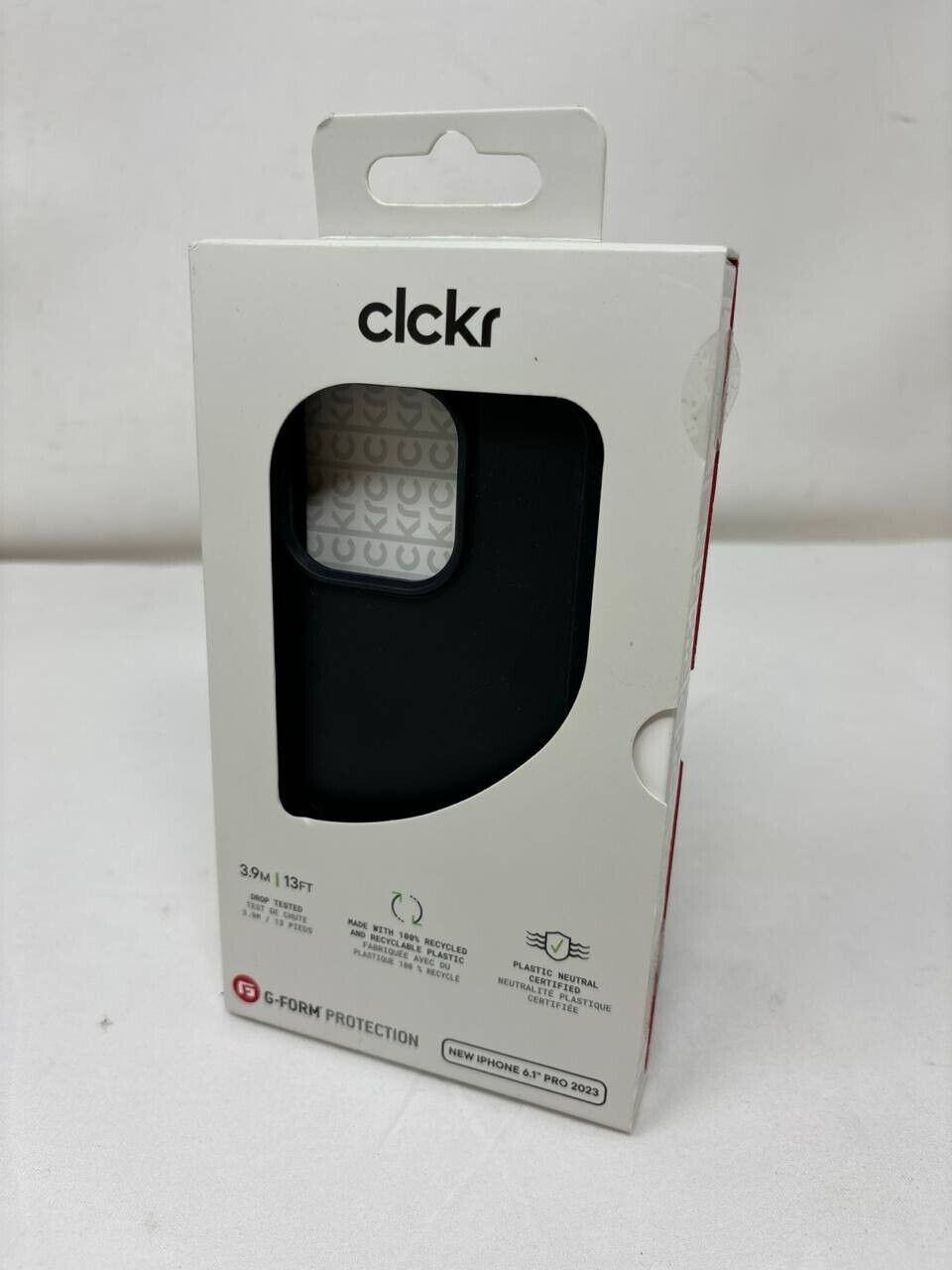 Clckr G-Form Protection Case iPhone 15 Pro 6.1" 2023 Shockproof Cover Solid Blac