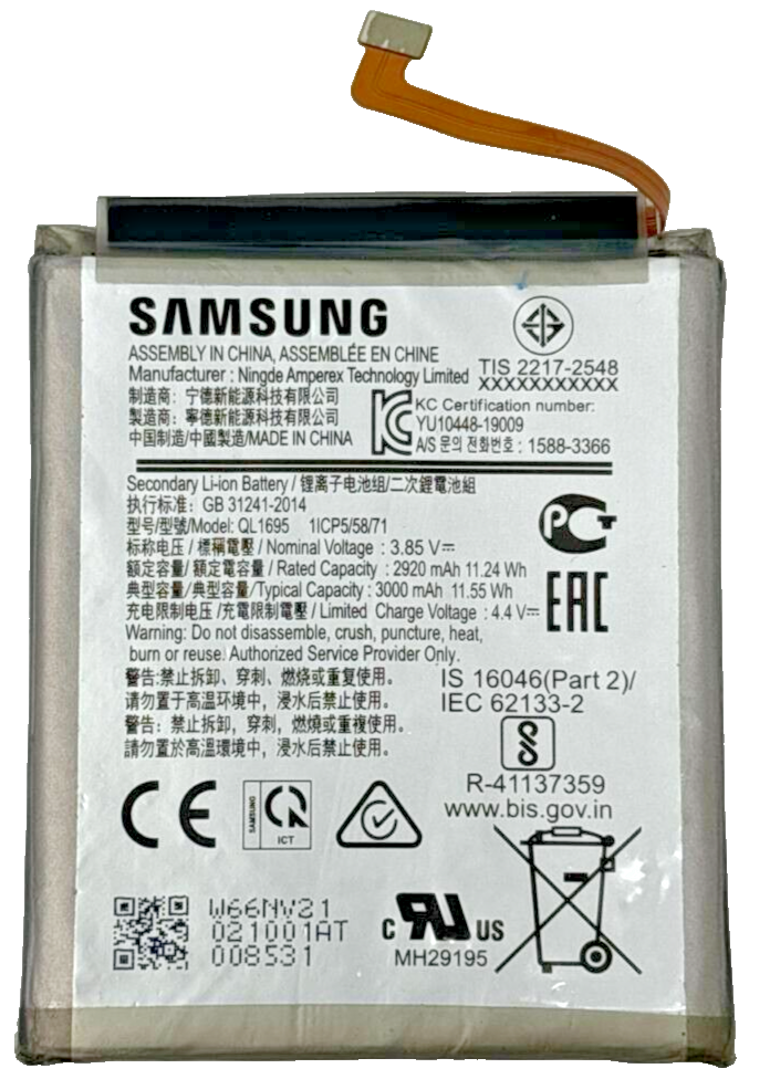 Battery for Samsung Galaxy A01 A015 QL1695F SM-A015T 2920 mAh OEM Replacement