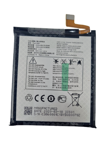 Battery TLp038B1 For Alcatel 3V 2019 5032W Replacement Original 4000mAh 4.4V