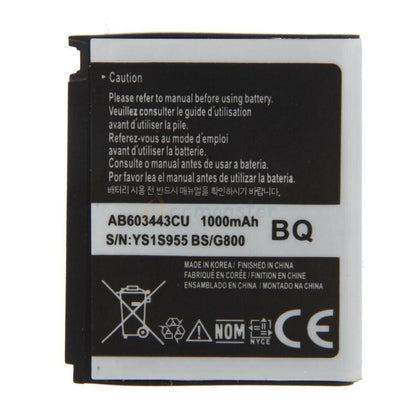 Battery AB603443CU Li-ion 1000mAh for Samsung Tocco G800 L760 S5230 U940 I200