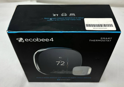 Ecobee 4 EB-STATE4-01 Smart Programmable Thermostat HomeKit Alexa Enabled Black