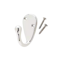 Heavy Duty Single Wall Hook – Robe Coat Towel Hanger for Bathroom Closet