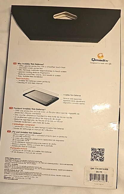 Qmadix Invisible First Defense Tempered Glass for Samsung Galaxy Tab E 8.0