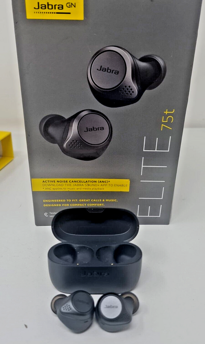 Jabra Elite 75t True Wireless Earbuds In Ear ANC Titanium NON working READ