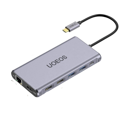 UOEOS 12 in 1 Docking Station USB C Hub Multiport Adapter for Laptop Macbook