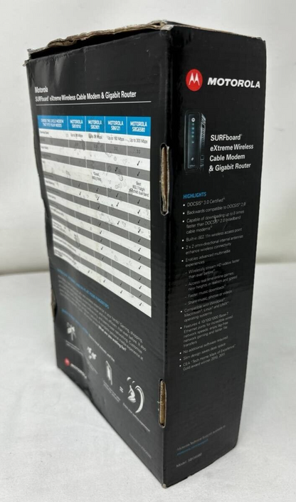 Motorola SBG6580 Arris Surfboard Cable Modem WiFi Router Dual Band DOCSIS 3.0