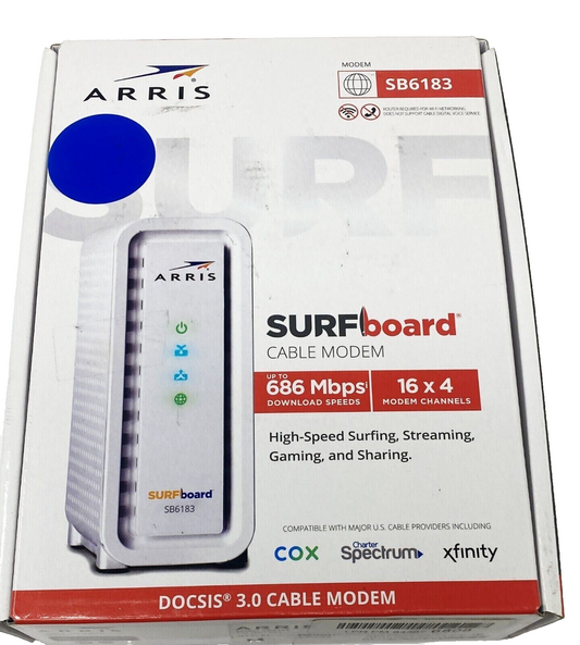 Arris SB6183 Surfboard Cable Modem 16X4 Channels DOCSIS 3.0 - Device Only