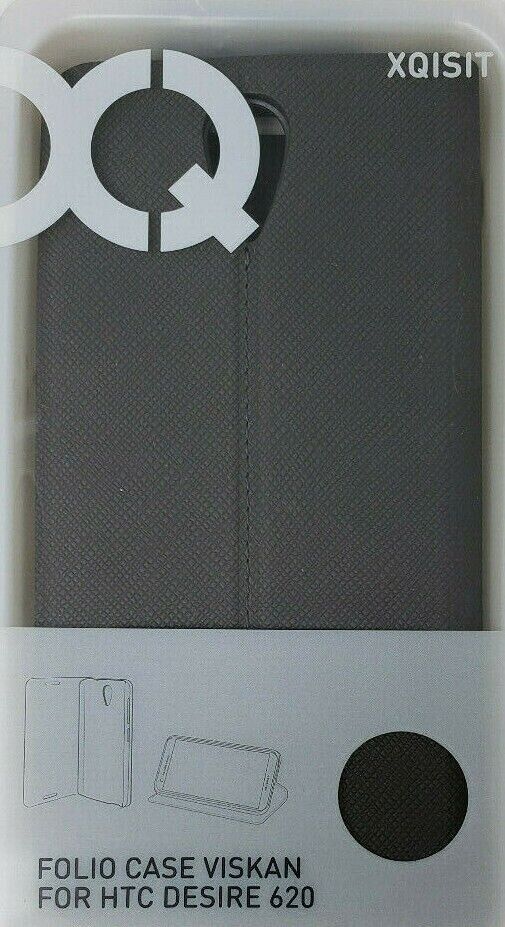 Genuine Gray XQISIT Cellphone Case Cover Folio Case Viskan Fits HTC Desire 620