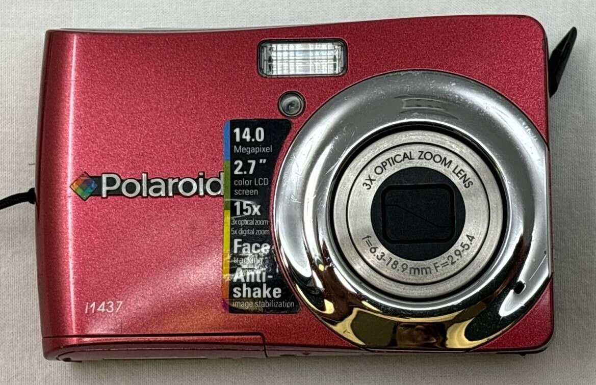 Polaroid I1437 CCD Digital Camera 14.0 MP with 2.7" LCD Display Red Eye Removal