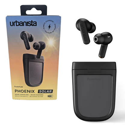 Urbanista Phoenix Solar Powered Earbuds Hybrid Active Noise Cancelling Wireless