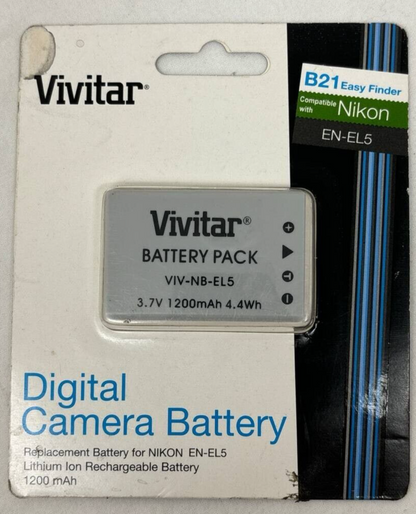 Vivitar NB-EL5 Digital Camera Battery For Nikon Coolpix P80 P90 P100 P500 P510