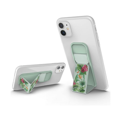 CLCKR Phone Grip Stand Adhesive Holder for iPhone 14 13 12 Samsung S22 Floral