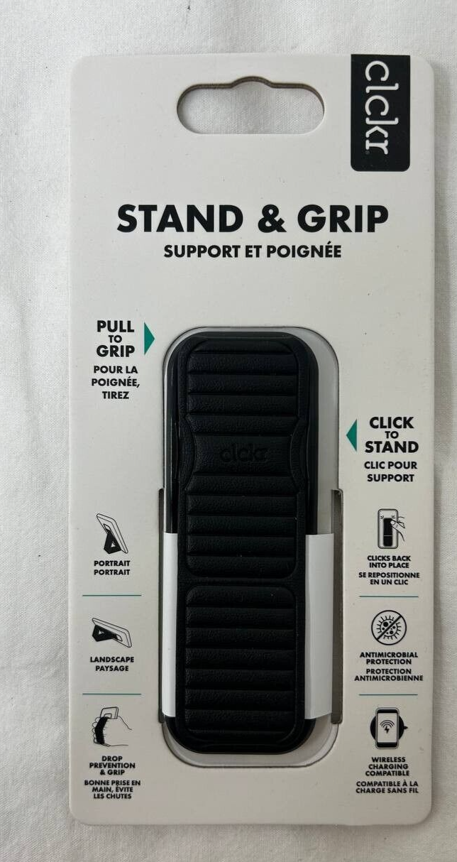 Clckr Stand and Grip Phone Holder Mount for iPhone 12 13 14 Samsung S20 S21 S22