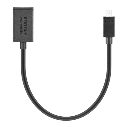 Best Buy Essentials Micro HDMI to Female HDMI Type D Adapter Cable 4K 60Hz 6 inc