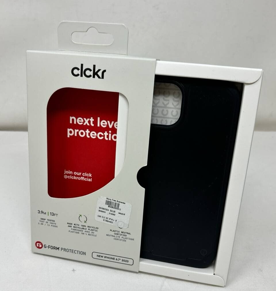 Clckr G-Form Diamond Case for Apple iPhone 15 Plus 6.7" Protective Cover Black