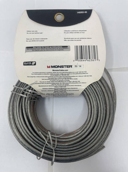 Monster Economy Speaker Wire Roll Cable 2 Conductor Just Hook it Up 50ft LONG