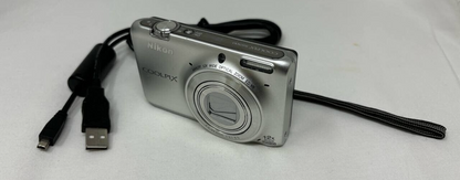 Nikon Coolpix S6500 16 MP Digital Camera 12x Optical Zoom Built In WiFi Silver