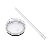 Lot of 100 YETI Rambler 20 oz Straw Lid Replacement Tumbler Clear Press in Lid