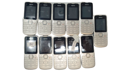 11 Lot Nokia C1-01 Cell Phone Bar Internet Browser Used Power Up ANTIQUE Claro