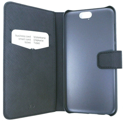 Xqisit Black Wallet Case Viskan For HTC One A9 Protective Book Folio Cover