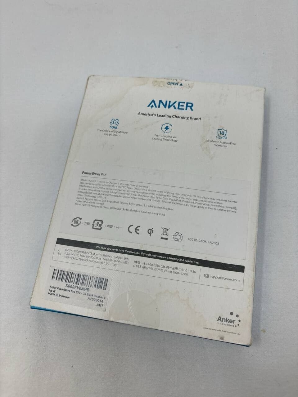 Anker PowerWave 10W Boost Wireless Charger Pad A2503 for iPhone 13 14 15 Pro Max