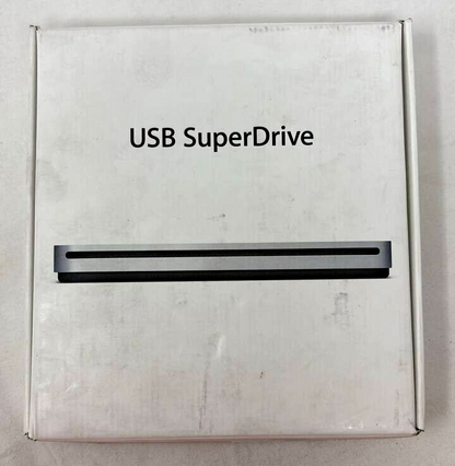 Apple USB Superdrive Player External Drive CD DVD Reader Silver for Mac Read