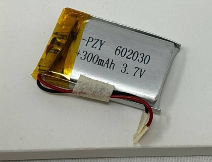 PZY 602030 Polymer Battery 300mAh 3.7 V Rechargeable Li-ion for Low Drain Device